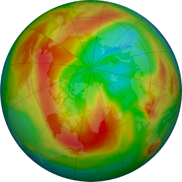 Arctic ozone map for 15 March 2022